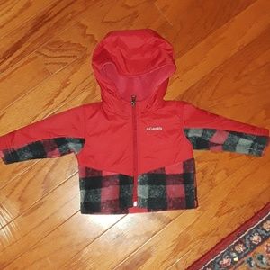 Baby Columbia fleece lined hood jacket sz 3-6m